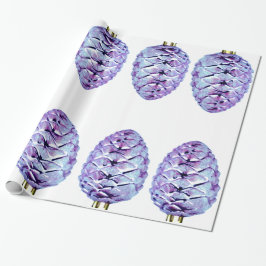 De Presente Papel Violet Pinecones Wraping