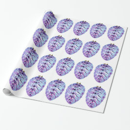De Presente Papel Violet Pinecones Wraping