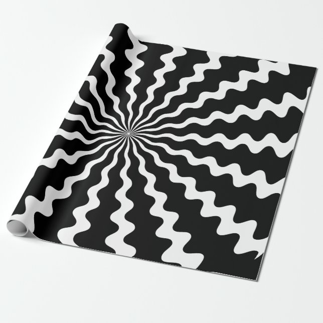 De Presente Papel Zig Zag Spiral Wraps (Desenrolado)