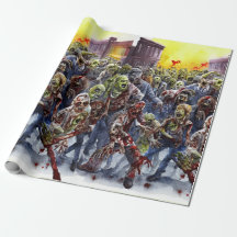 Papel Zombie assustador