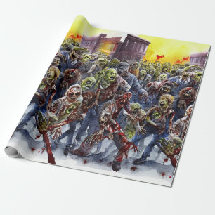 De Presente Papel Zombie assustador