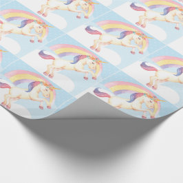 De Presente Pastel Unicorn, Nuvens, Papel Arranhura Arco-Íris