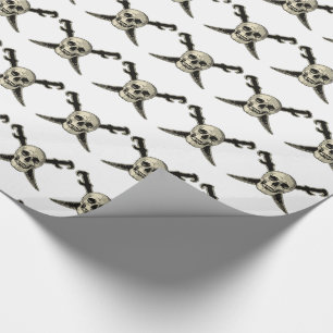 De Presente Pirata (crânio) - Papel brilhante para enrolamento