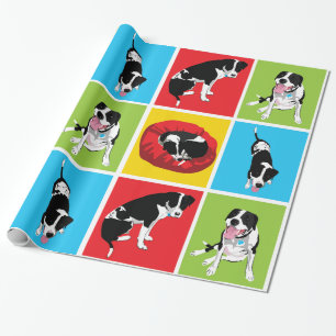 De Presente Pitbull em casa que envolve o papel