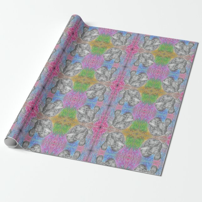 DE PRESENTE PLATYPUS CARTOON AUSTRALIA WRAPPING PAPEL (Desenrolado)