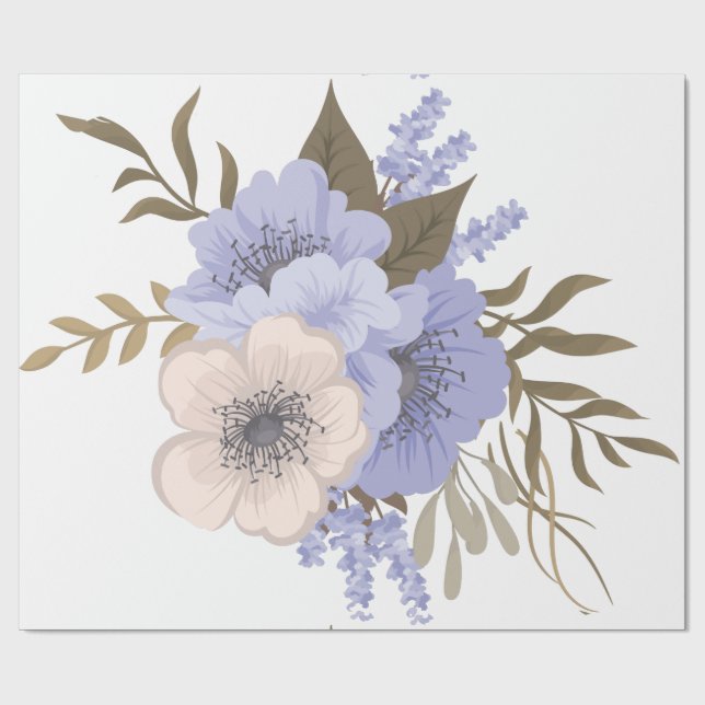 De Presente primaveras flores que embrulham papel (Aberto)