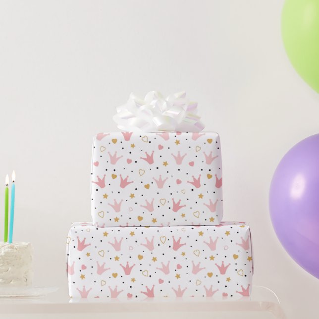 De Presente Princesa Coroa Quebrando Papel Roll (Presentes para festas)