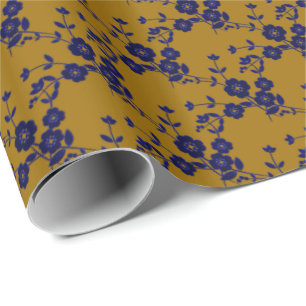 De Presente Pulverização Floral, Estilo PAPEL 1-AZUL-DOURADO-1