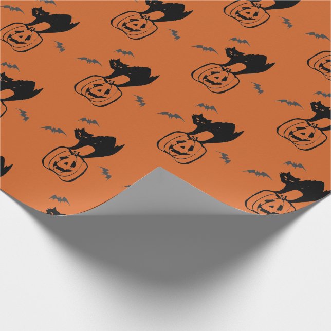 De Presente Pumpkin e Black CatHalloween Papel embrulhado (Ponta)