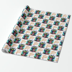 De Presente Sapo Feliz Aniversário Gift Wrapt Papel Roll