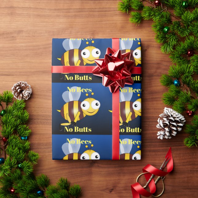 De Presente Sem Abelhas Sem Bumbuns Enrolando Papel (Presente de Natal)