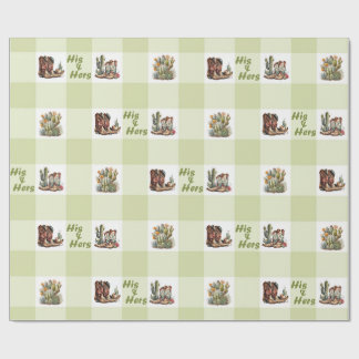 De Presente Seu Cowboy & Cowgirl Boots Wraps Papel