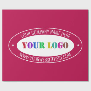 De Presente Texto personalizado do logotipo da empresa Papel d