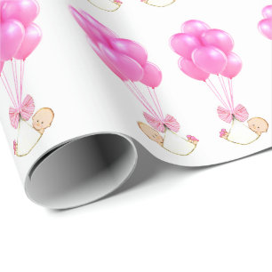 De Presente Twin Baby Girls Gift Wrapt Papel