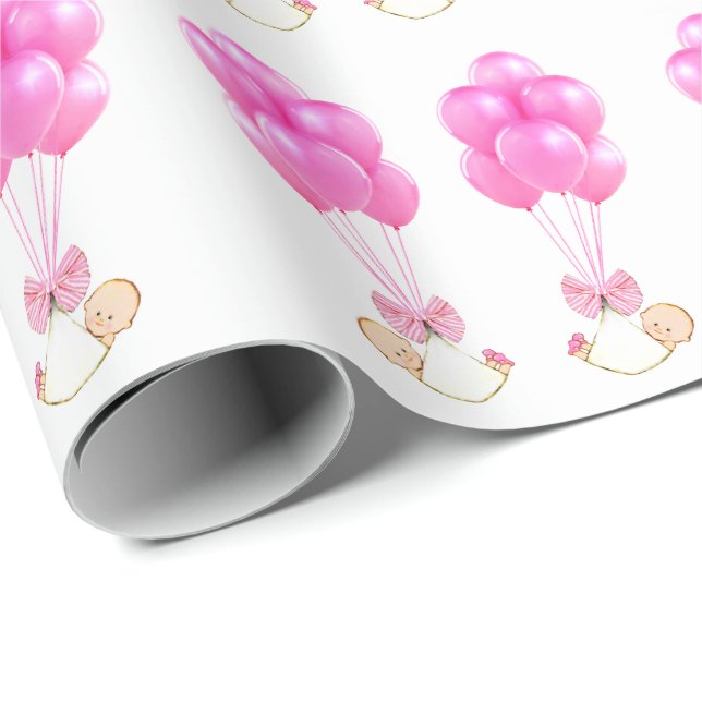 De Presente Twin Baby Girls Gift Wrapt Papel (Ponta do rolo)