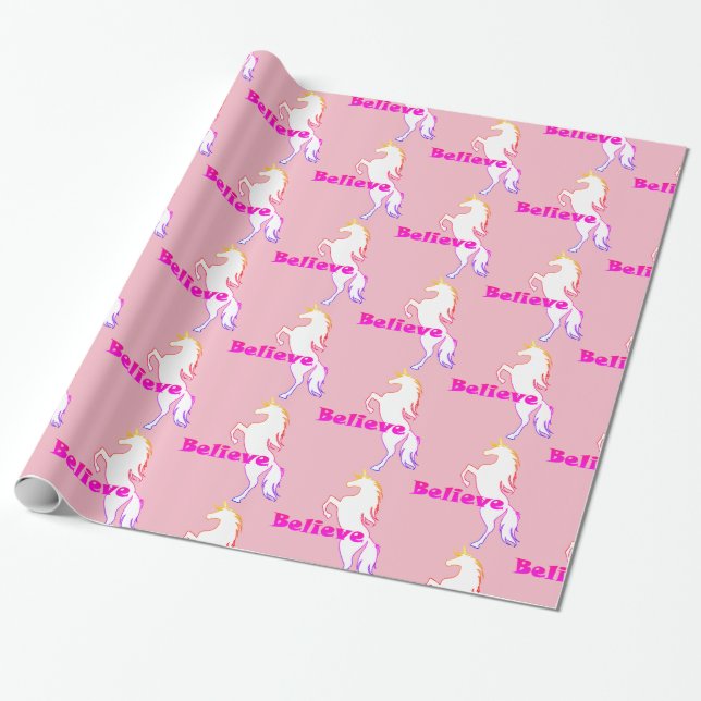 De Presente Unicorn Creve Designg - Papel Brilhante, 3 (Desenrolado)