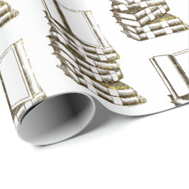 De Presente Vintage Books embrulhando papel