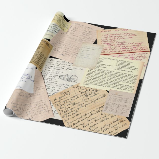 De Presente Vintage da vovó recebe papel embrulhado (Desenrolado)