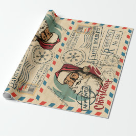 De Presente Vintage Papai Noel Molhando Papel