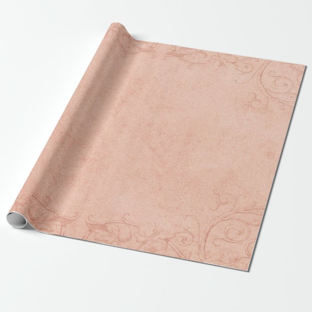 De Presente Vintage papel frame ornament (Desenrolado)