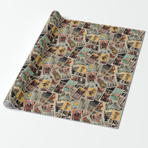 De Presente Vintage Tarot Cards Molhando Papel Ideia Dom