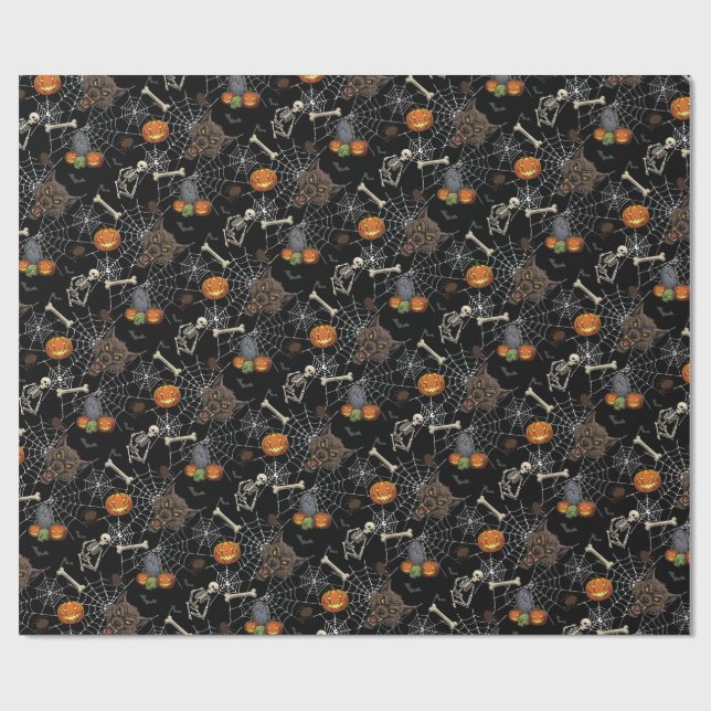 De Presente 🐺 Werewolf Halloween Wrap🎃 Papel 💀 (Aberto)