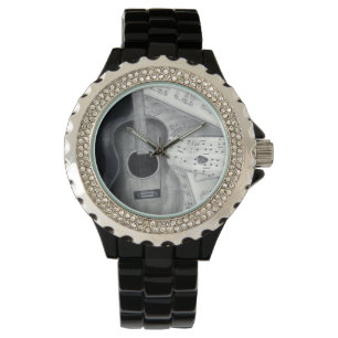 De Pulso Guitarra & relógio da partitura