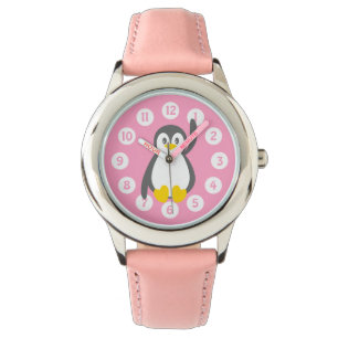 De Pulso Relógio gráfico dos miúdos do pinguim bonito