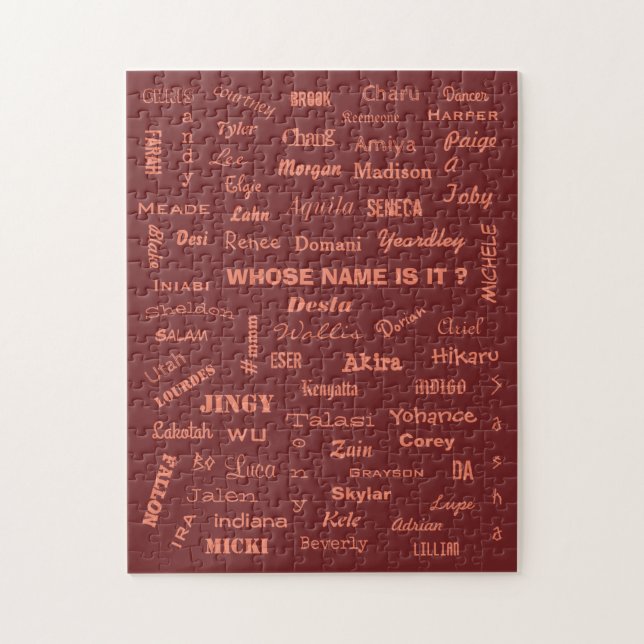 De Quem É Esse Nome? Quebra-cabeça de Nomes (Vertical)