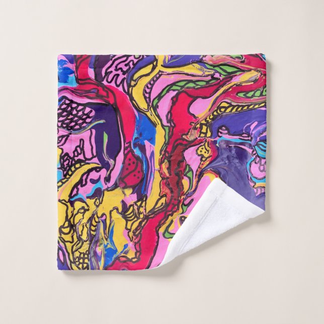 De Rosto Toalha da Mão Impressa "Febre Selva" (Pano de lavar)