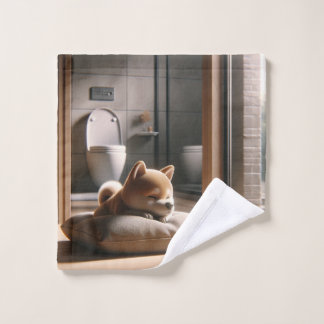 De Rosto Toalha da Mão Shiba Inu