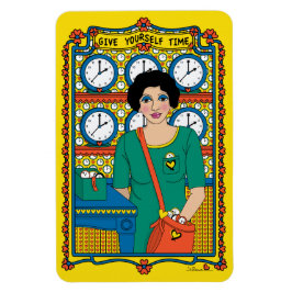 Dê-se Tempo_B_4x6 Ímã de Geladeira