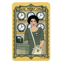 Dê-se Tempo_C_4x6 Ímã de Geladeira