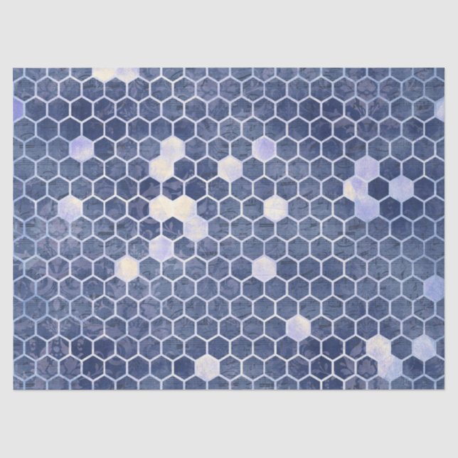 De Seda A Série Blue Bee Design 14 Papel Tissue (Frente )