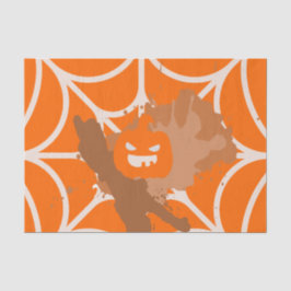 De Seda Abstrato Pumpkin - Papel Tecido