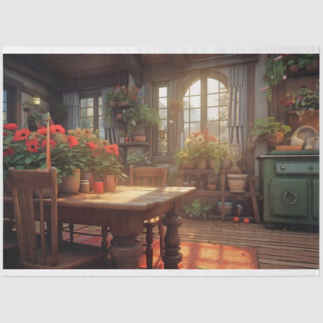 De Seda Algodão Encantado 4 Papel Decoupage (Frente )