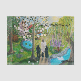 De Seda Ande com o papel tecidular do Cristo