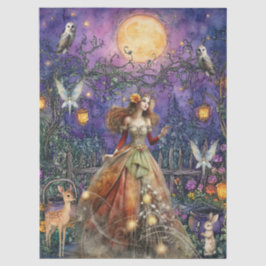 De Seda Animais Encantados da Floresta & Papel Decoupage F