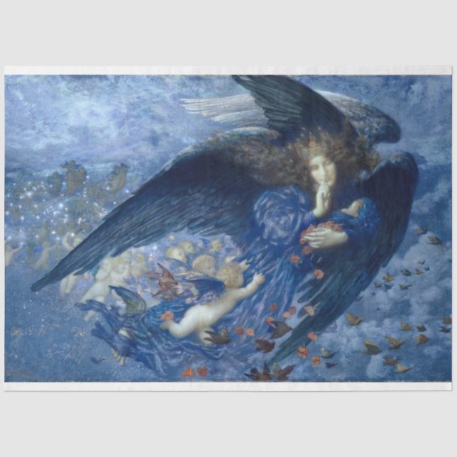 De Seda Anjo Noite e suas estrelas desligam papel (Frente )