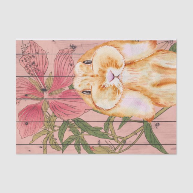 De Seda Aqueles Cheeks! Coelhinho Super Bonito! Papel teci (Frente )