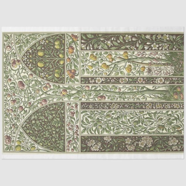 De Seda Art Nouveau Papel Decorativo para Limão (Frente )