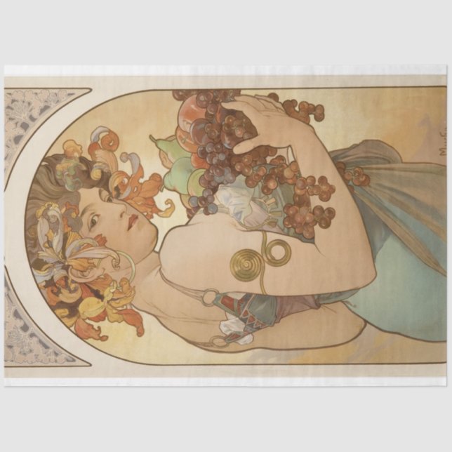 De Seda Art Nouveau - Papel Decoupage (Frente )