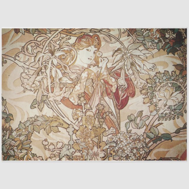 De Seda Art Nouveau - Papel Decoupage (Frente )