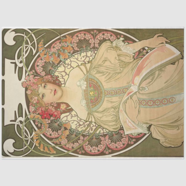 De Seda Art Nouveau - Papel Decoupage (Frente )