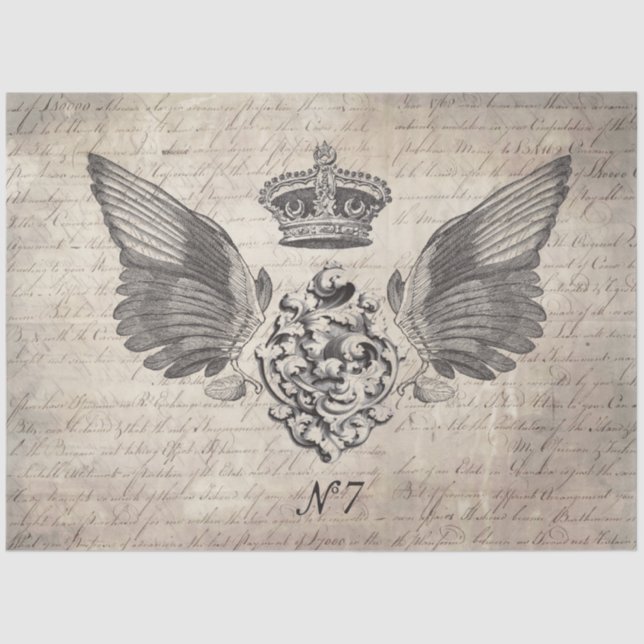 De Seda asas Desligar Papel Tecido (Frente )