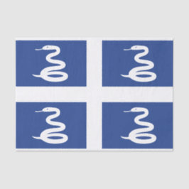 De Seda Bandeira do Papel Tecido Martinico