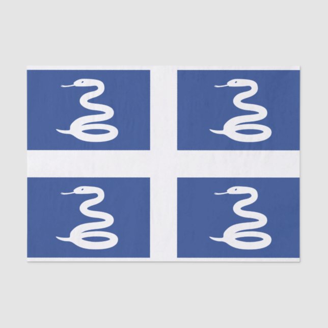 De Seda Bandeira do Papel Tecido Martinico (Frente )