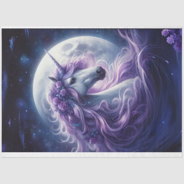 De Seda Belo Papel Tecidual do Unicórnio (Frente )