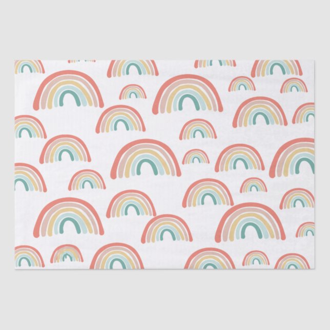 De Seda Boho Rainbows Decoupage Wrap Papel Tecidual (Frente )