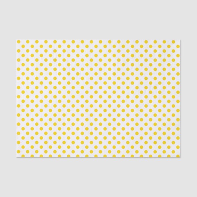 De Seda Bolinhas amarela do Ouro no papel branco (Frente )
